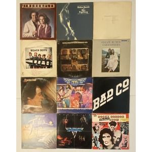 1970’s Vintage Record Lot Of 12 - Rock / Pop / Folk - ZZTop Bad Co